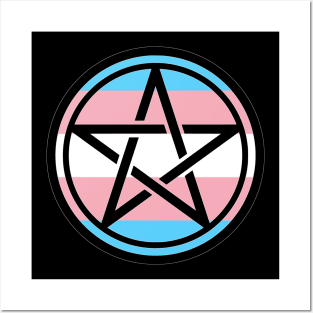 Large Print Pentacle LGBT Flag Transgender Posters and Art